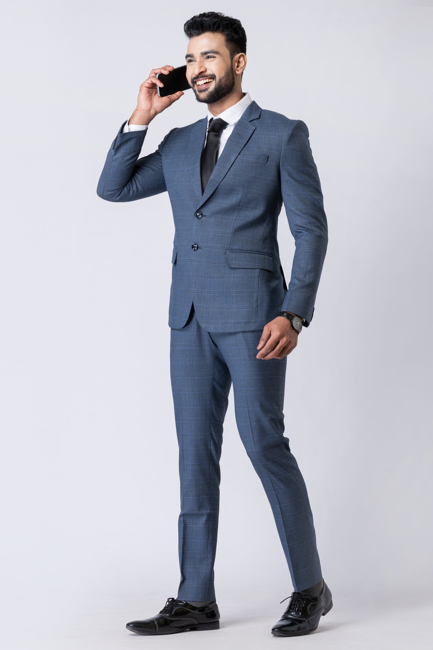 Light Blue Men’s Classic 2-Piece Business Suit