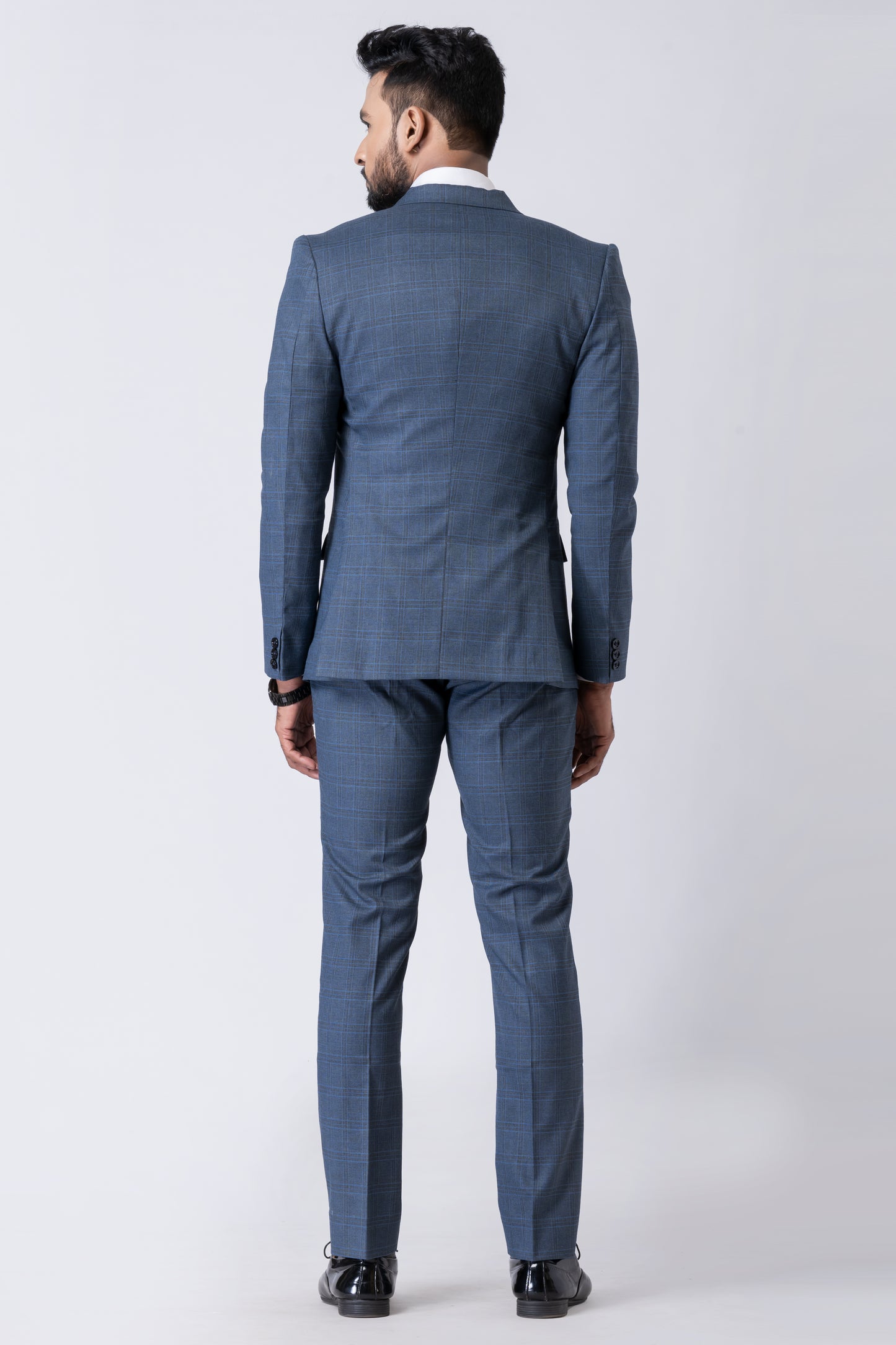 Light Navy Blue Men’s Classic 2-Piece Business Suit
