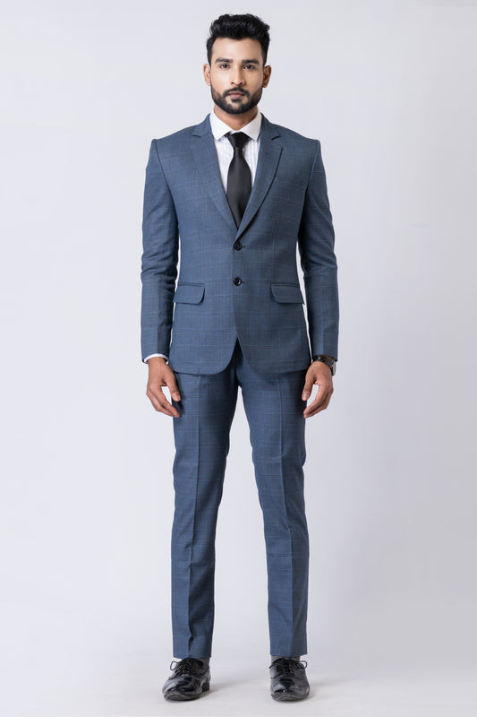 Light Blue Men’s Classic 2-Piece Business Suit