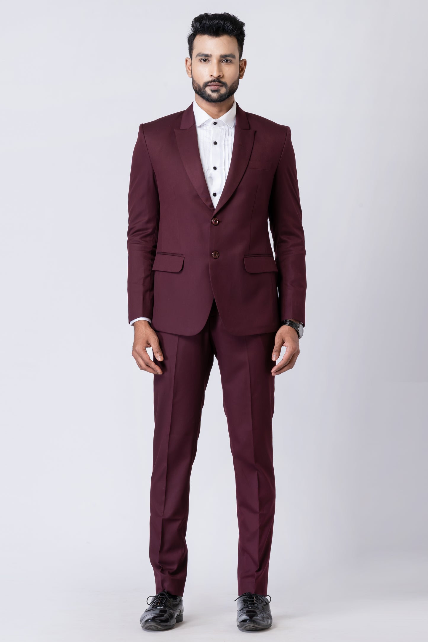 Wine Men’s Classic 2-Piece Business Suit