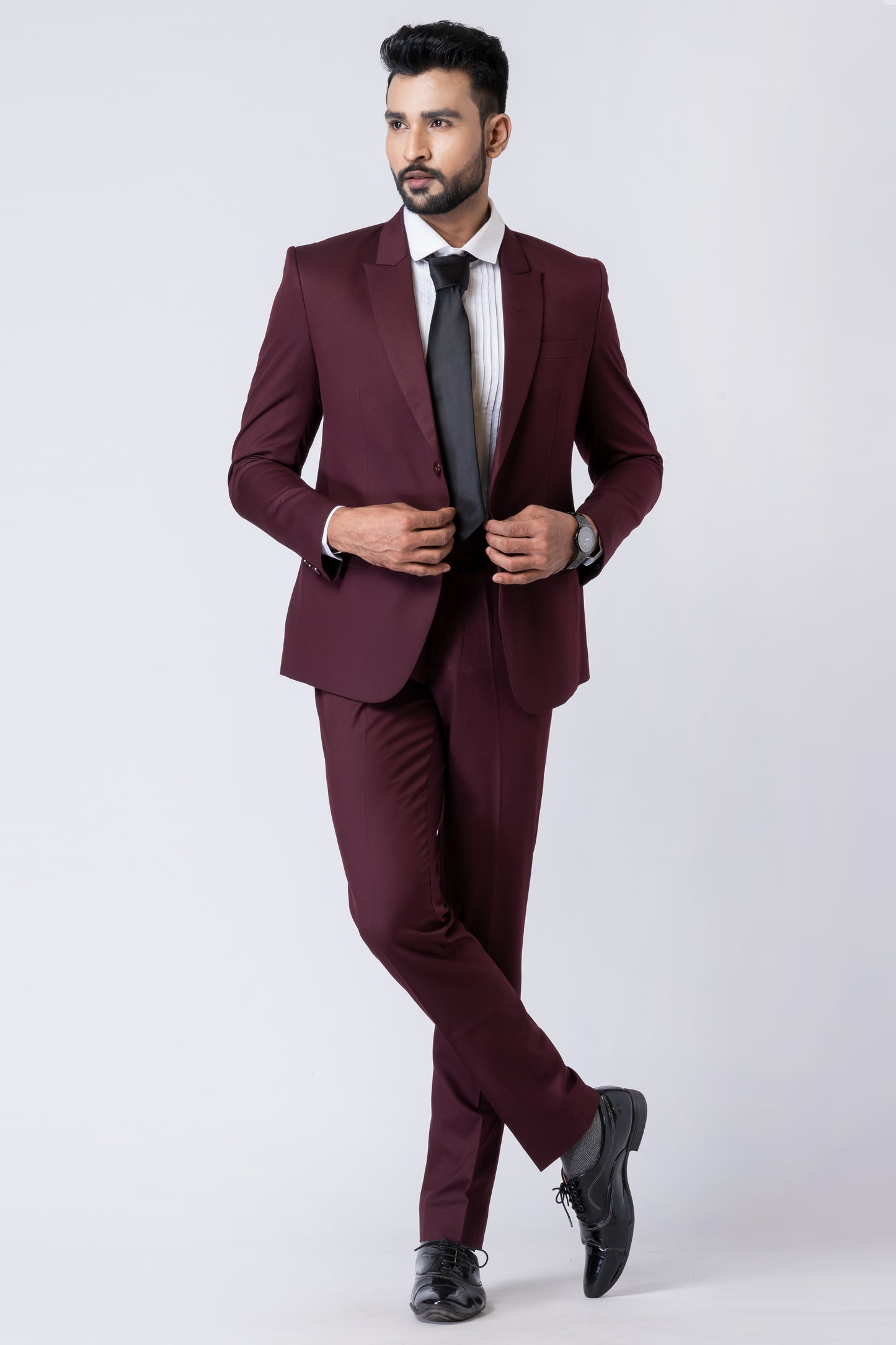 Wine Men’s Classic 2-Piece Business Suit