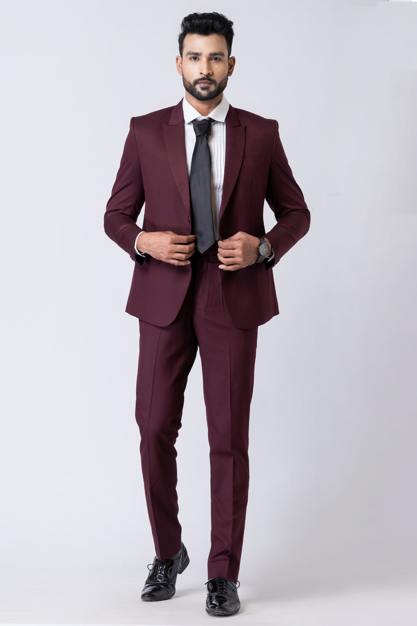 Wine Men’s Classic 2-Piece Business Suit
