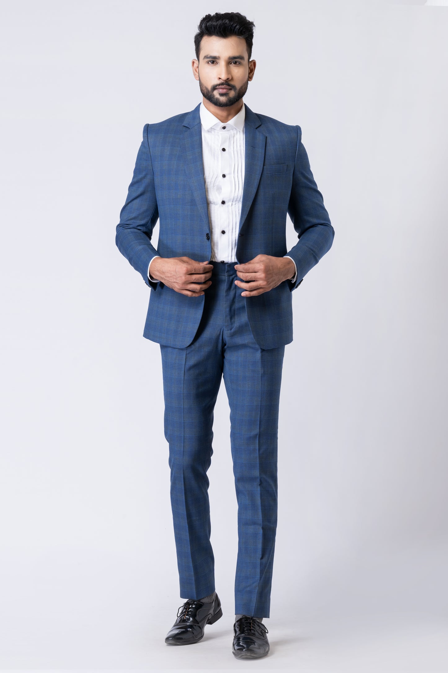 Light Blue Men’s Classic 2-Piece Business Suit