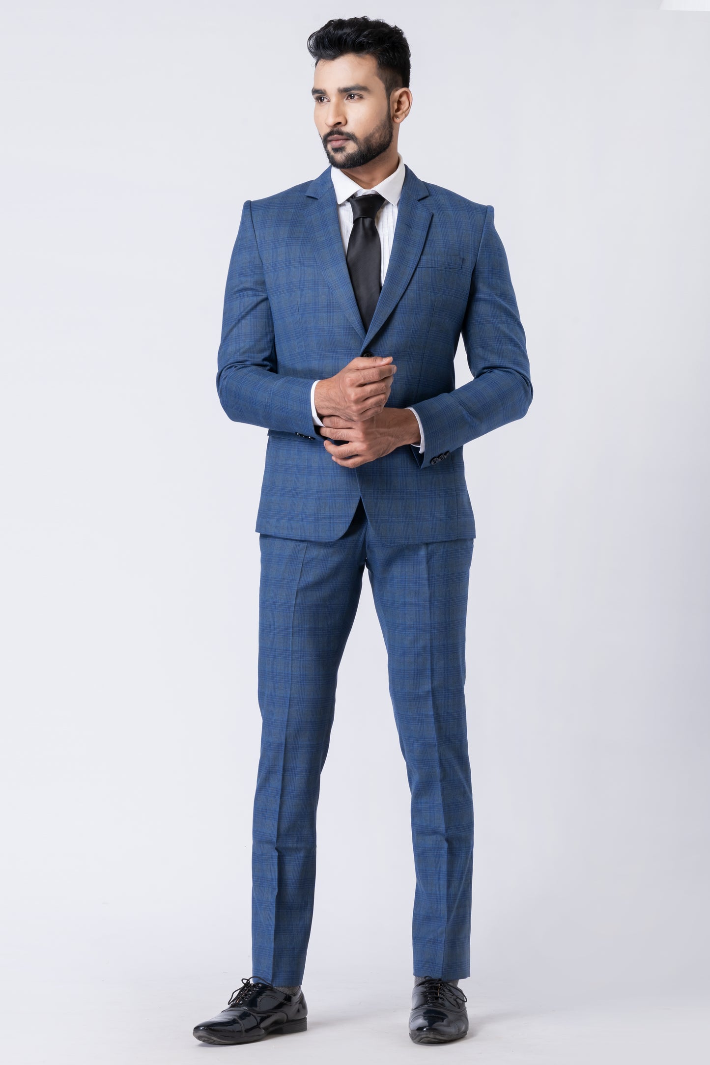 Light Blue Men’s Classic 2-Piece Business Suit