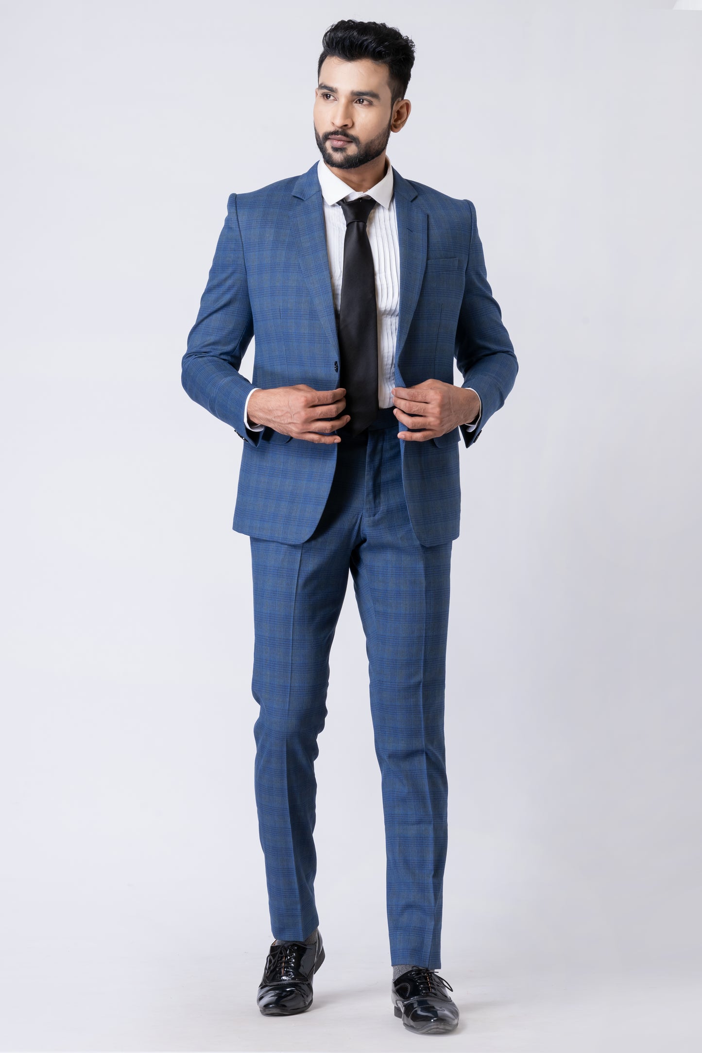 Light Blue Men’s Classic 2-Piece Business Suit