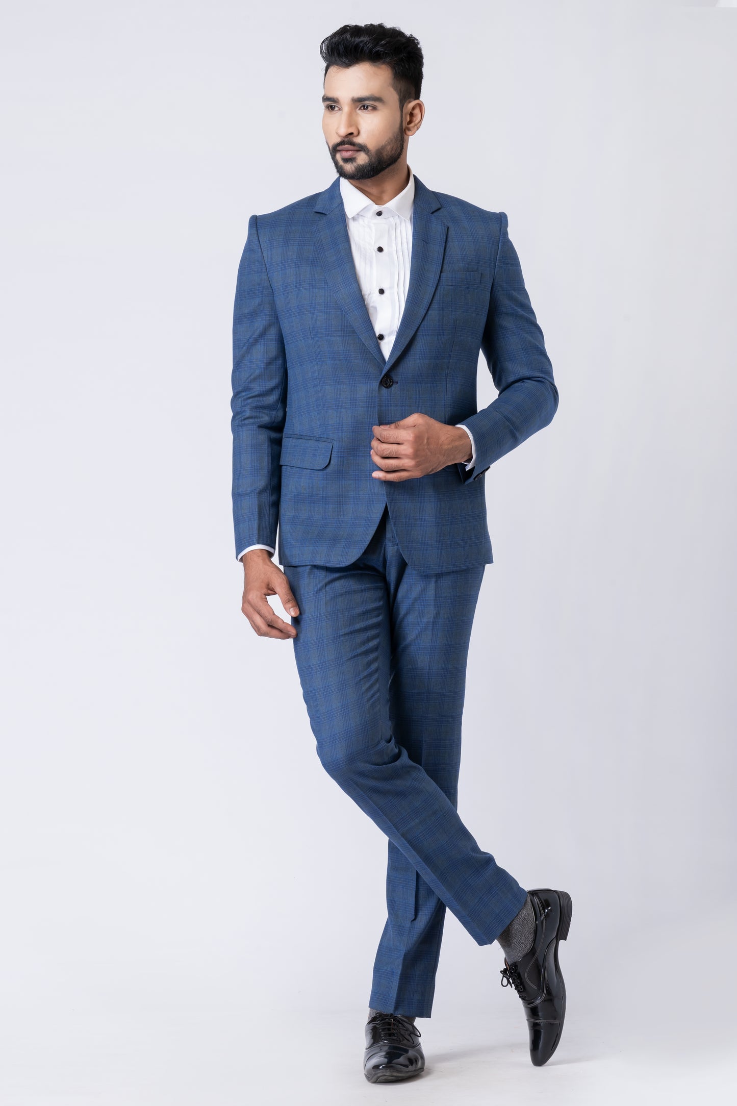Light Blue Men’s Classic 2-Piece Business Suit