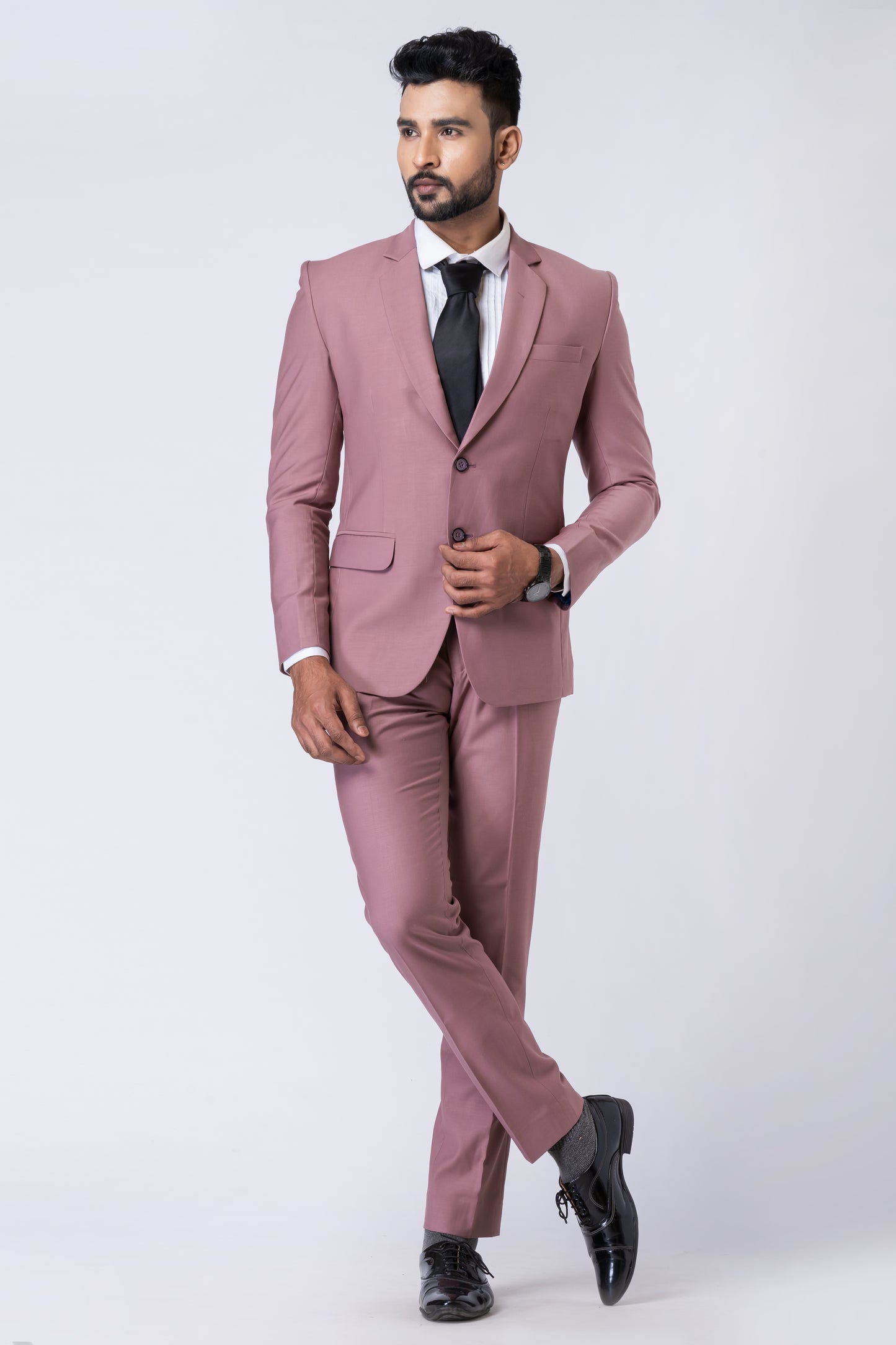 Mauve Men’s Classic 2-Piece Business Suit
