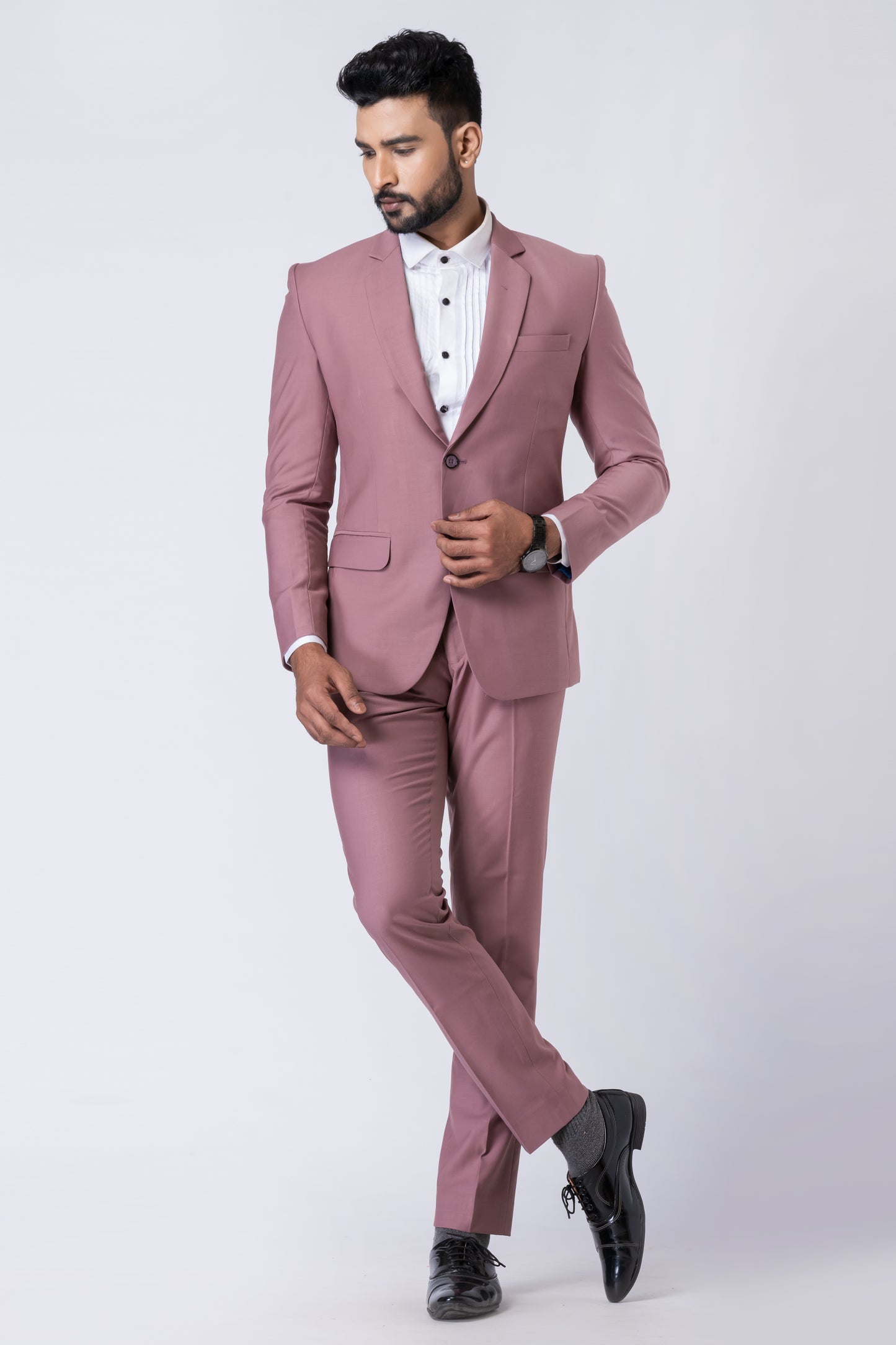 Mauve Men’s Classic 2-Piece Business Suit