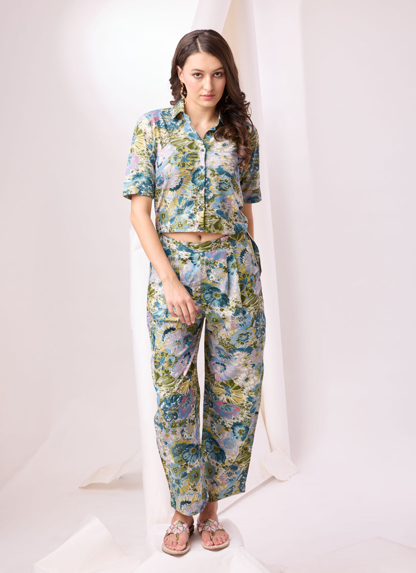 Multicolor Cotton Printed Co-Ord Set