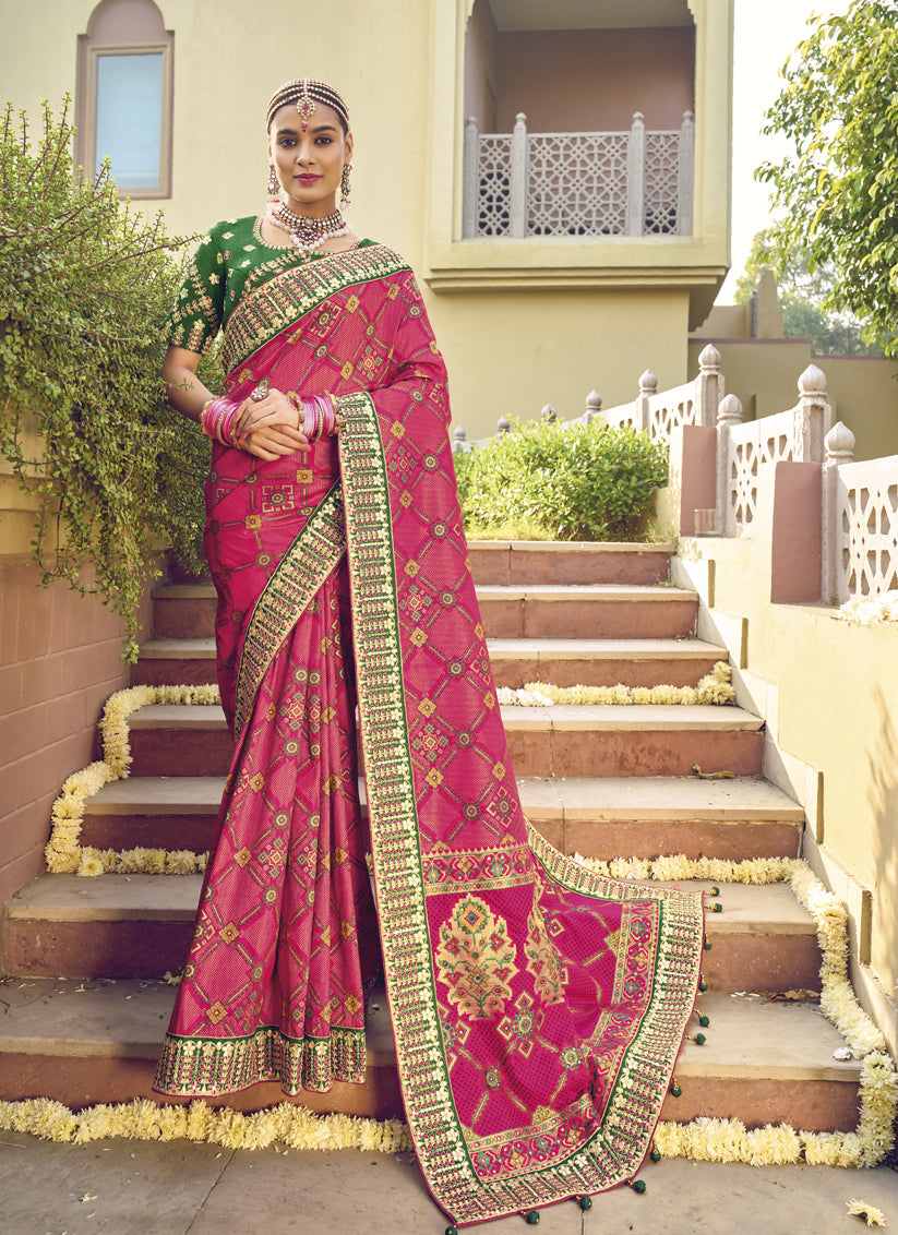 Gajari Pure Patola Silk Saree with Blouse