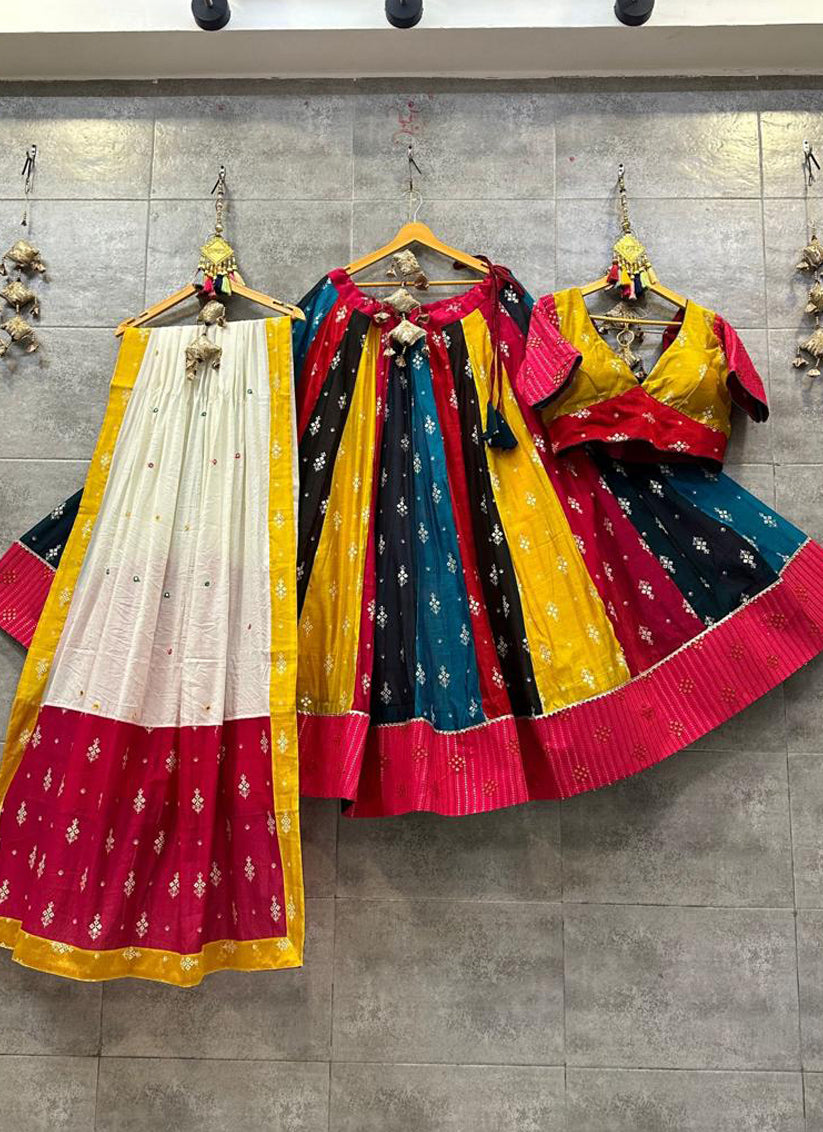 Multicolor Art Silk Navratri Specials Chaniya Choli