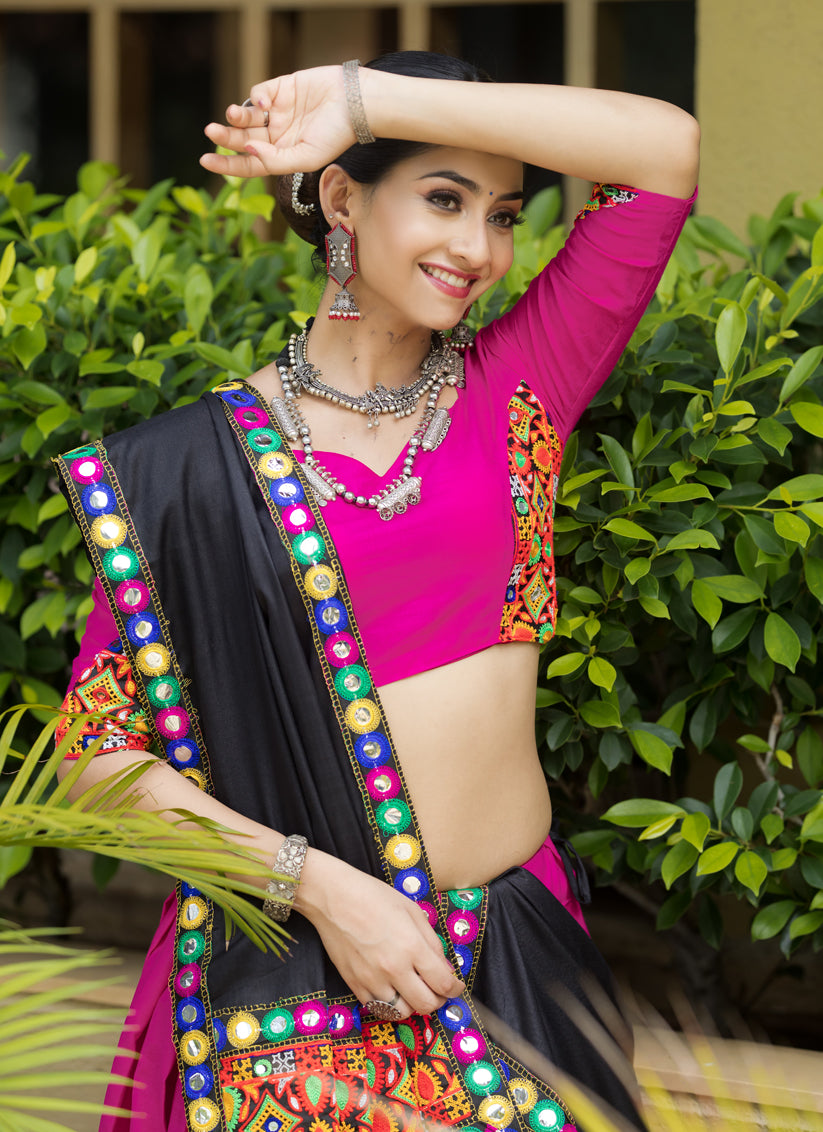 Rani Pink Pure Cotton Navratri Special Chaniya Choli