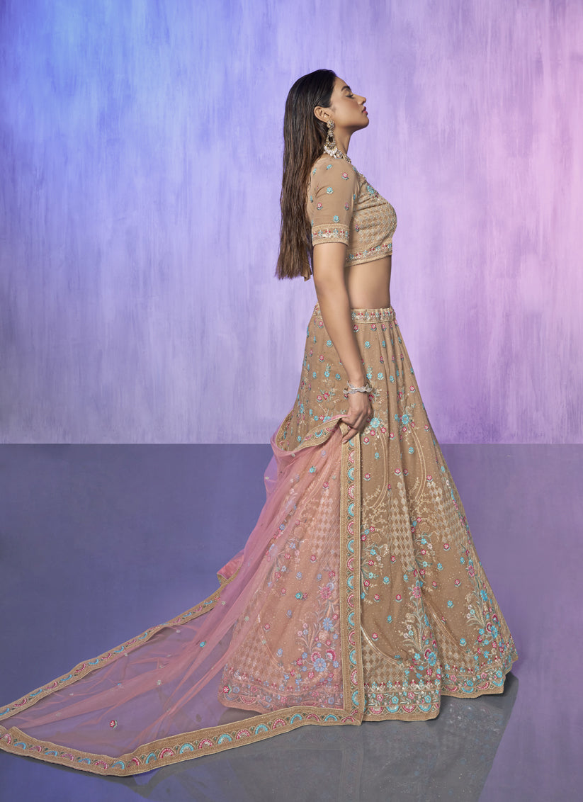 Mauve Heavy Designer Lehenga Choli Set