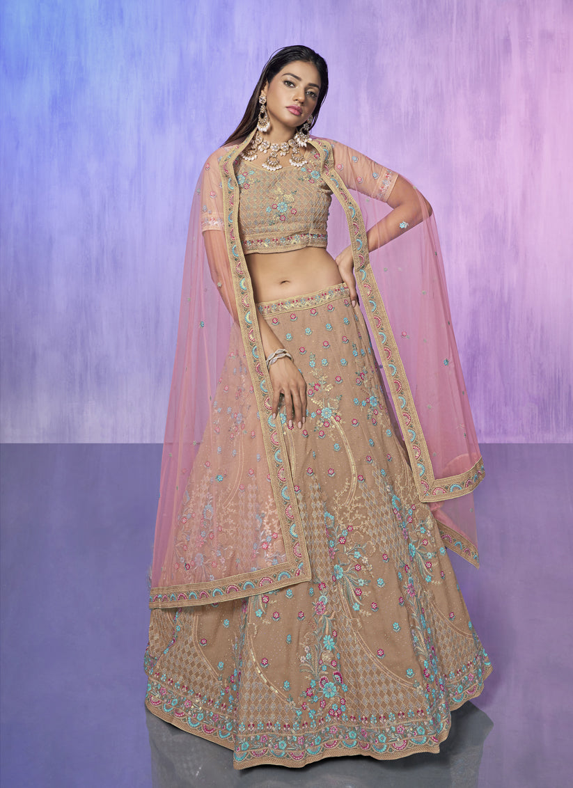 Mauve Heavy Designer Lehenga Choli Set