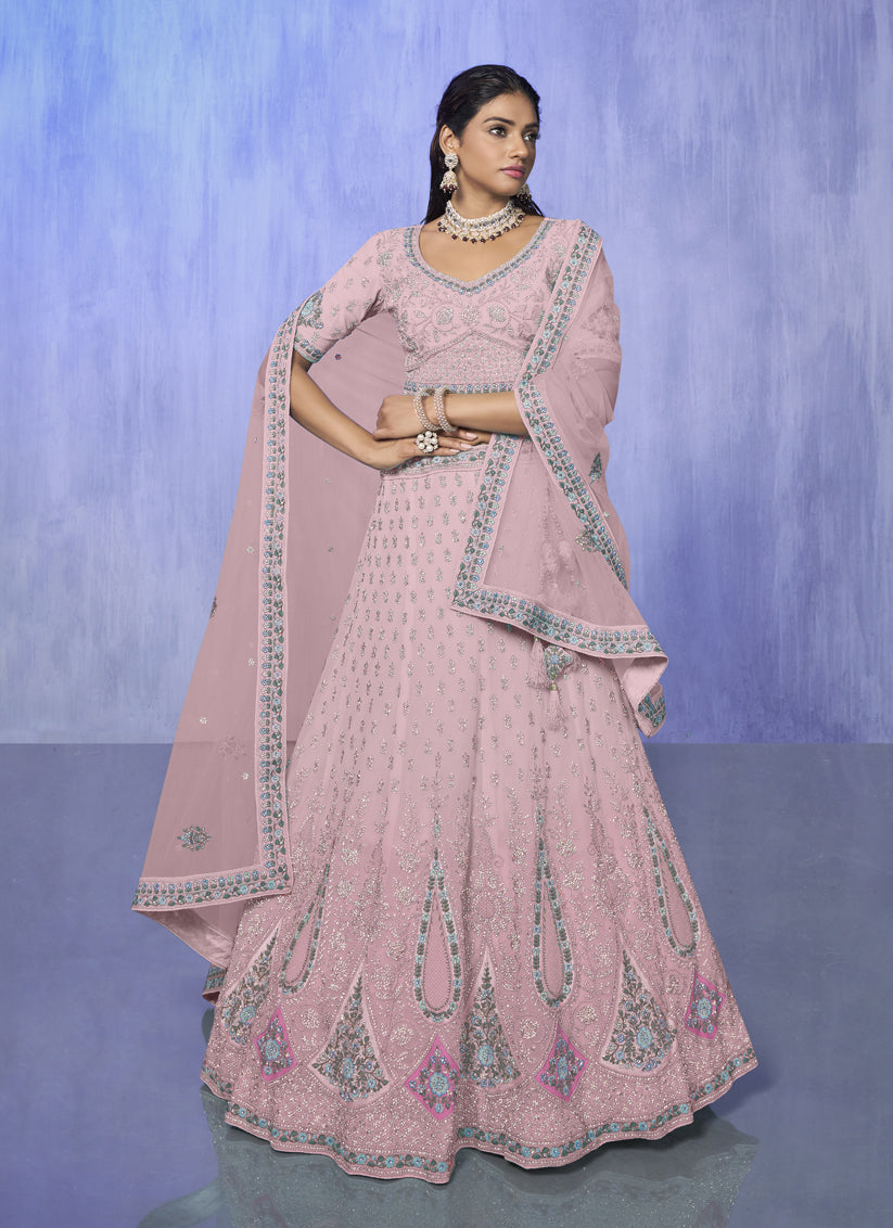 Blush Pink Heavy Designer Lehenga Choli Set