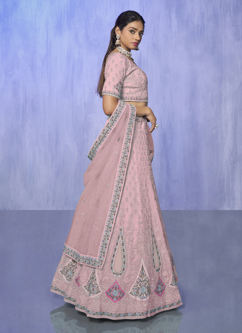 Blush Pink Heavy Designer Lehenga Choli Set