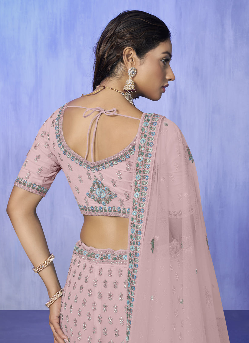 Blush Pink Heavy Designer Lehenga Choli Set