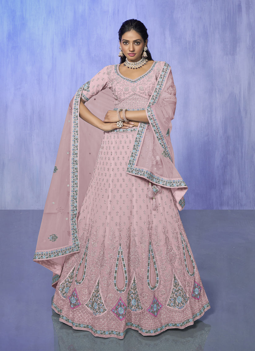 Blush Pink Heavy Designer Lehenga Choli Set