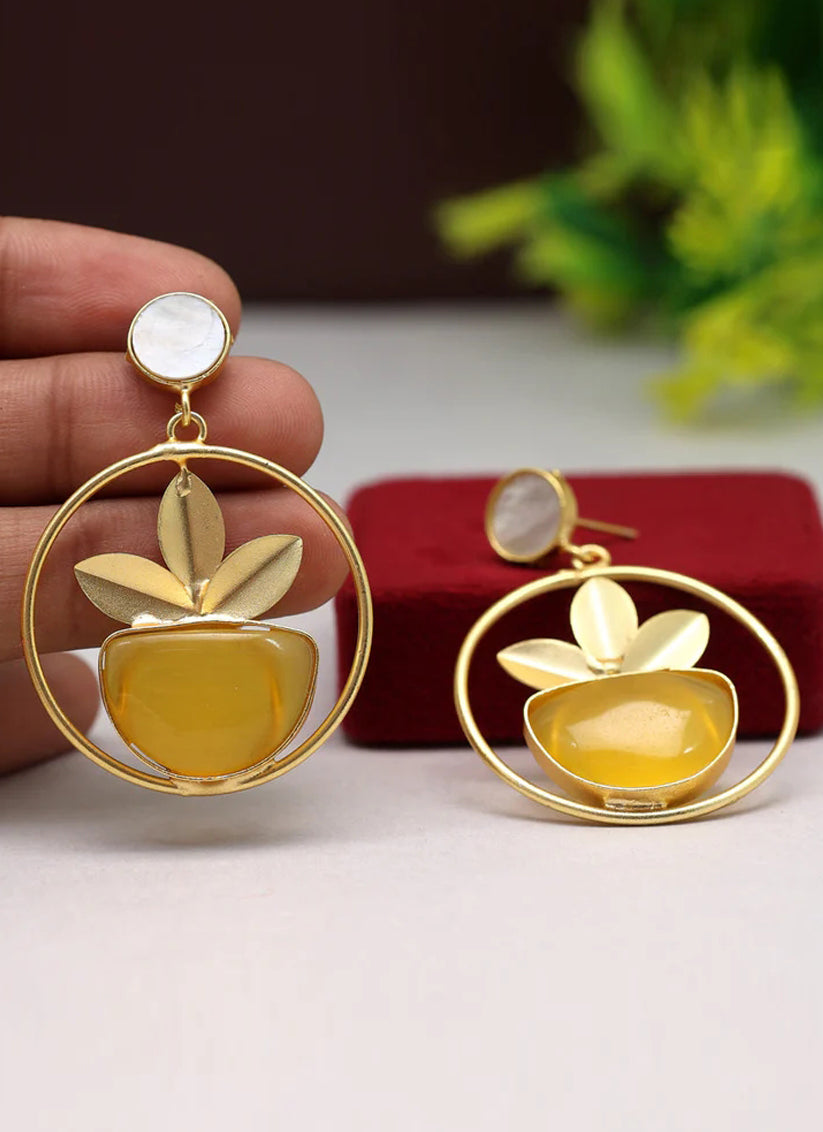 Yellow Amrapali Earrings