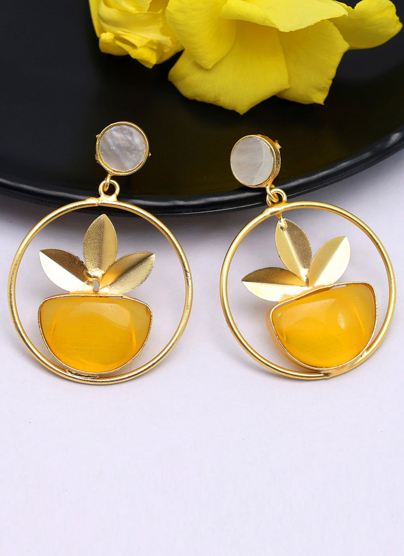 Yellow Amrapali Earrings