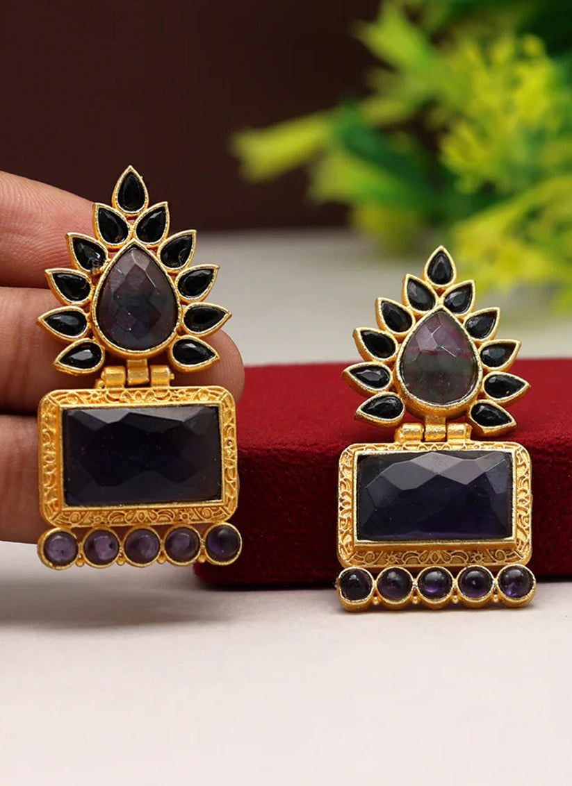 Gray Amrapali Earrings