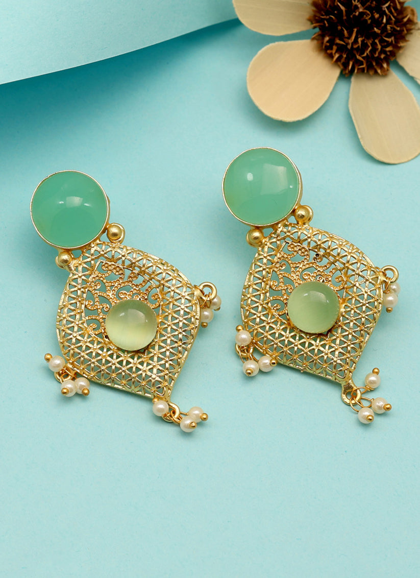 Buy Green Earrings for Women by Crunchy Fashion Online | Ajio.com