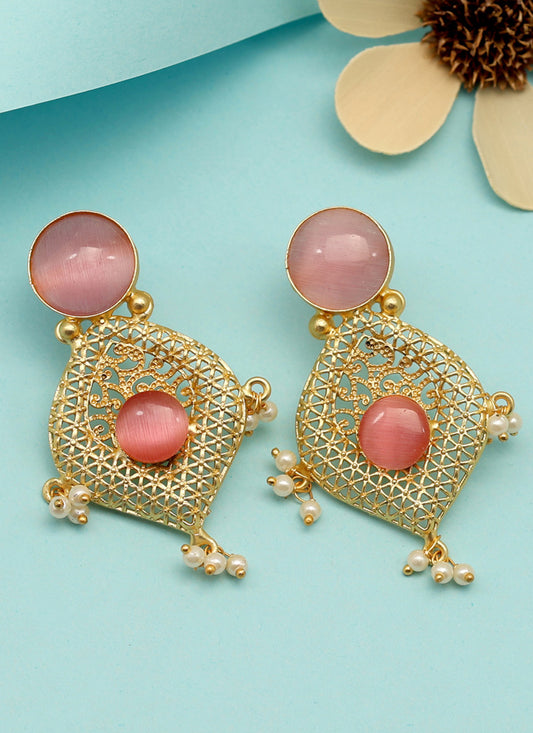 Pink Amrapali Earrings