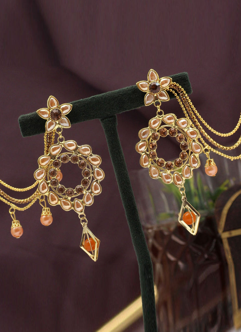 Gold Bahubali Earrings