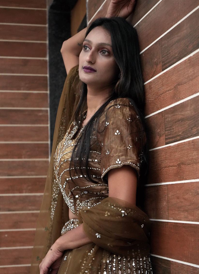 Chiku Tissue Heavy Embellished  Designer Lehenga Choli