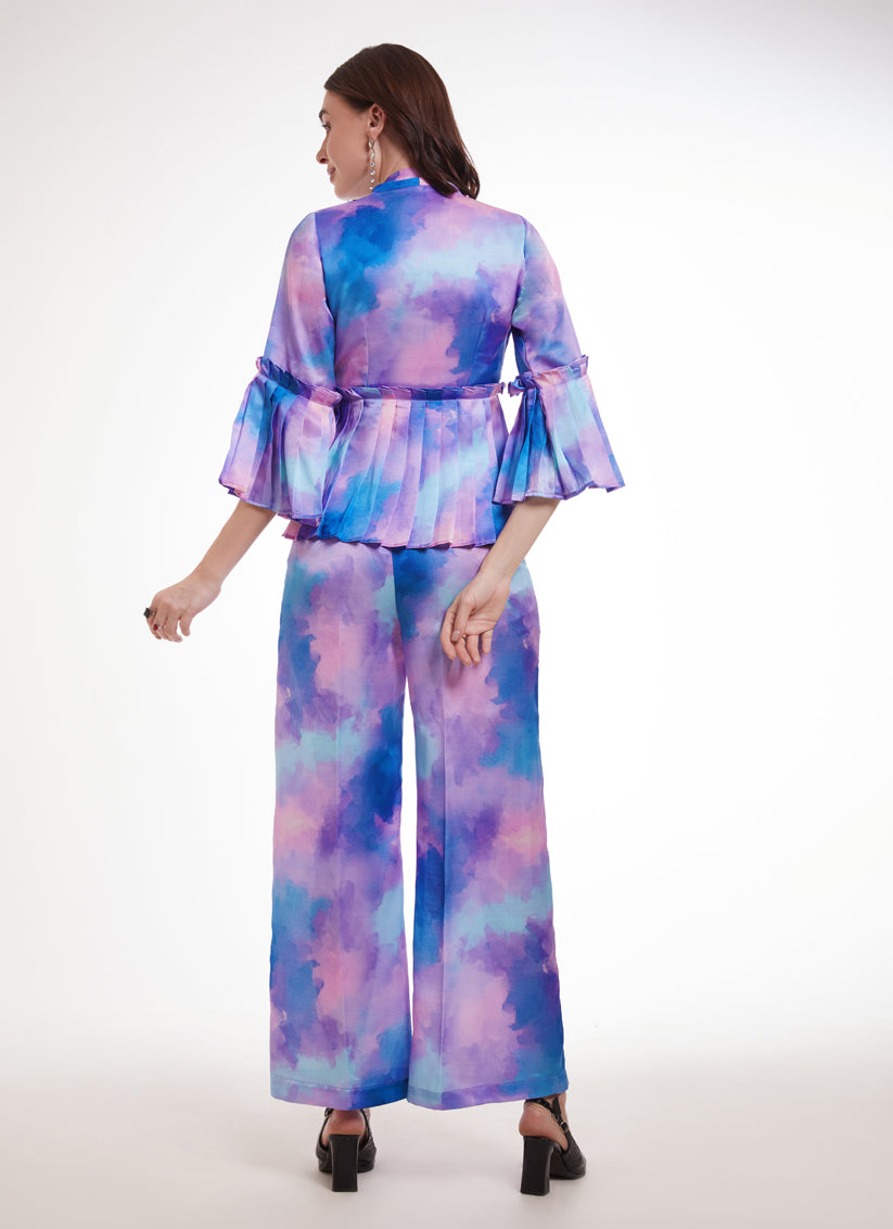 Multicolor Modal Satin Digital Print Co-Ord Set