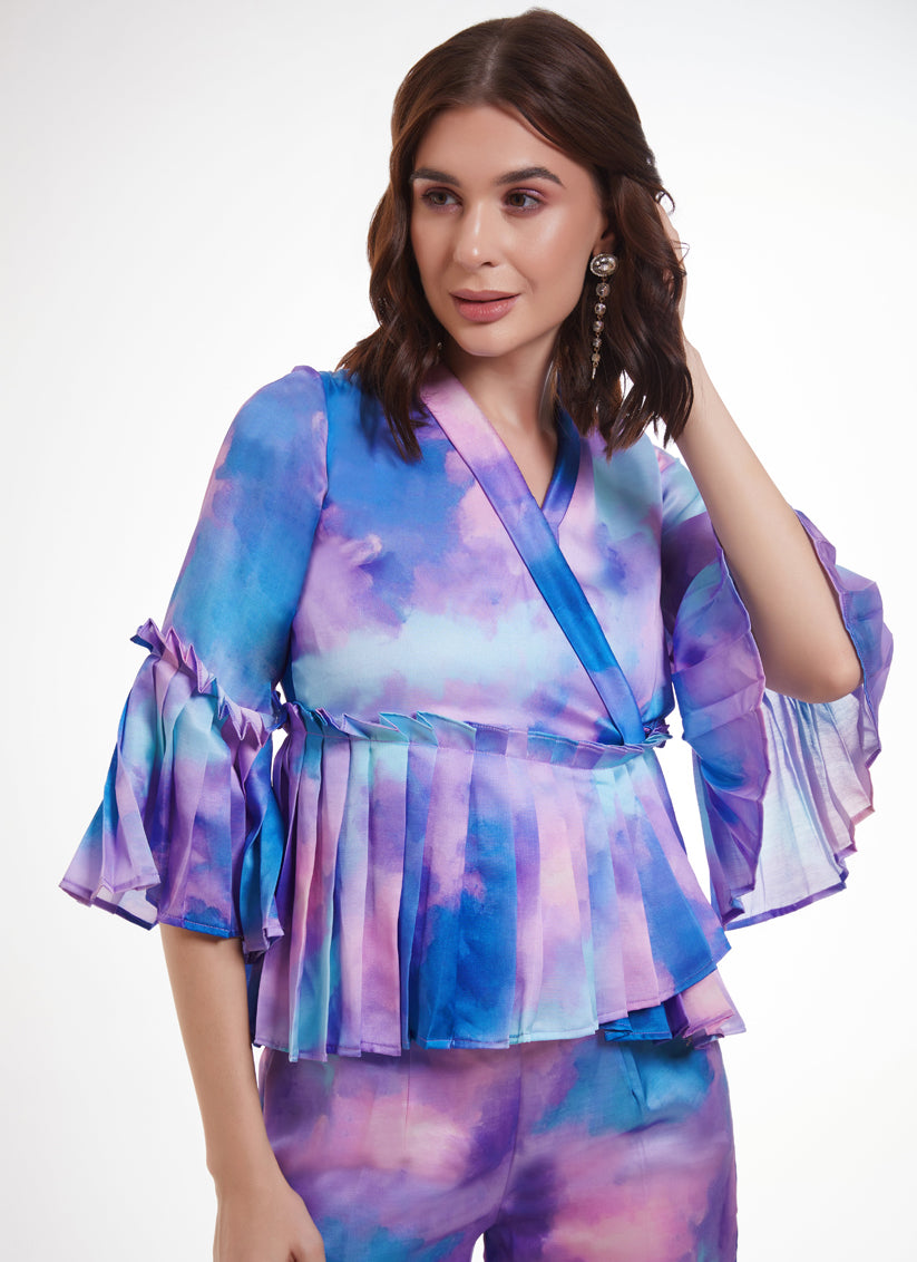 Multicolor Modal Satin Digital Print Co-Ord Set