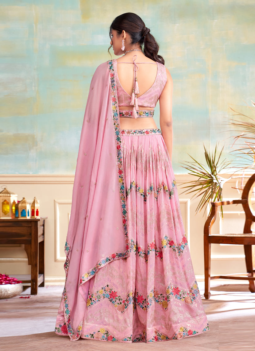 Blush Pink Heavy Designer Lehenga Choli Set