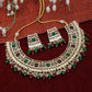 Maroon & Green Kundan Necklace Set