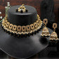 Black Kundan Choker Necklace Set