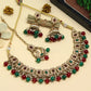 Maroon & Green Kundan Choker Necklace Set
