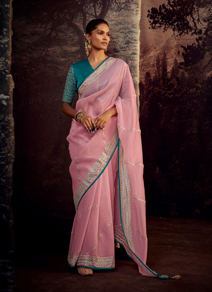 Pink Heavy Designer Saree