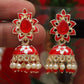 Red Meenakari Earrings