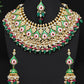 Green Kundan Meenakari Necklace Set