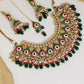 Green Kundan Meenakari Necklace Set