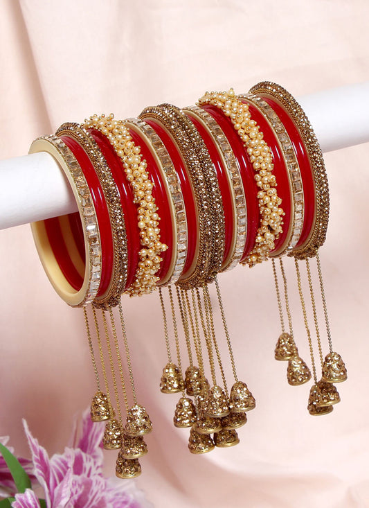 Maroon 1 Set Of Bridal Bangles