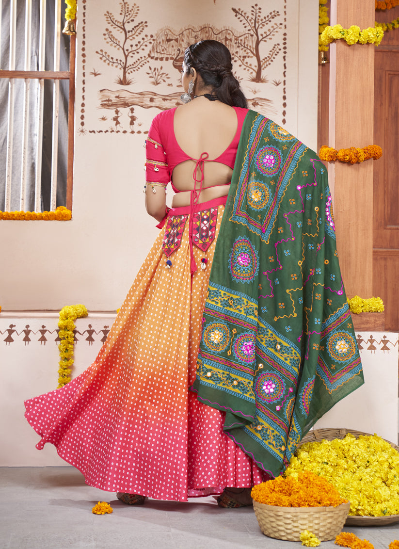 Navratri Special Yellow Rayon Chaniya Choli