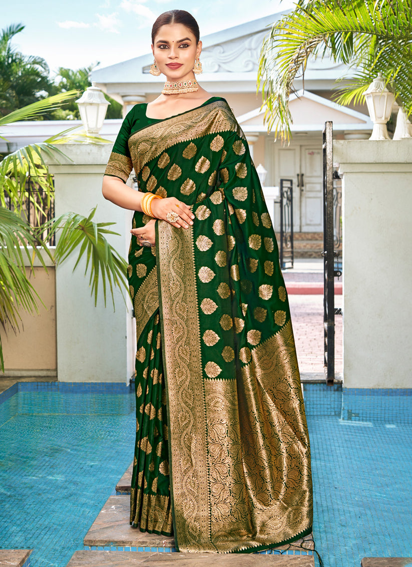 Green Silk Zari Woven Saree