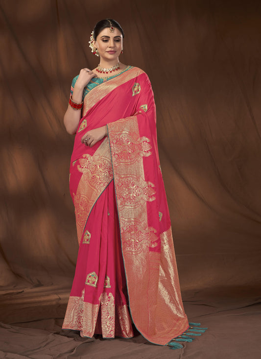 Magenta Kanjivaram Silk Saree