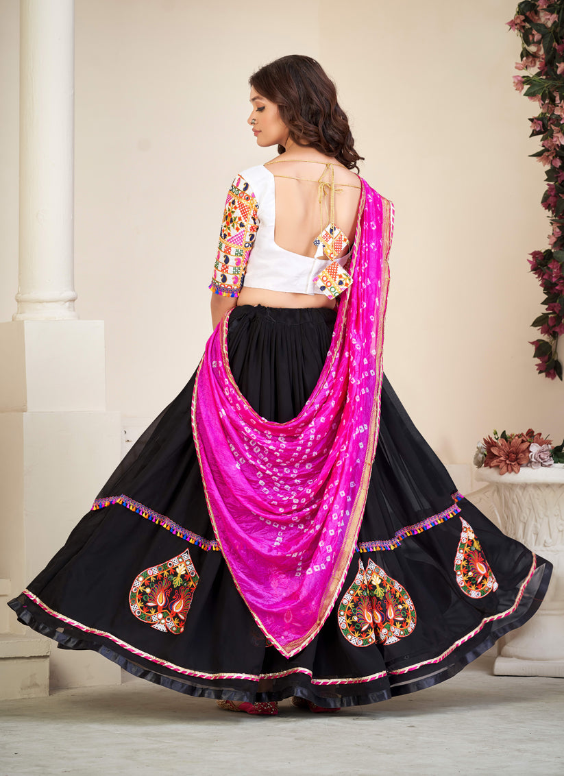 Black Georgette Navratri Special Chaniya Choli