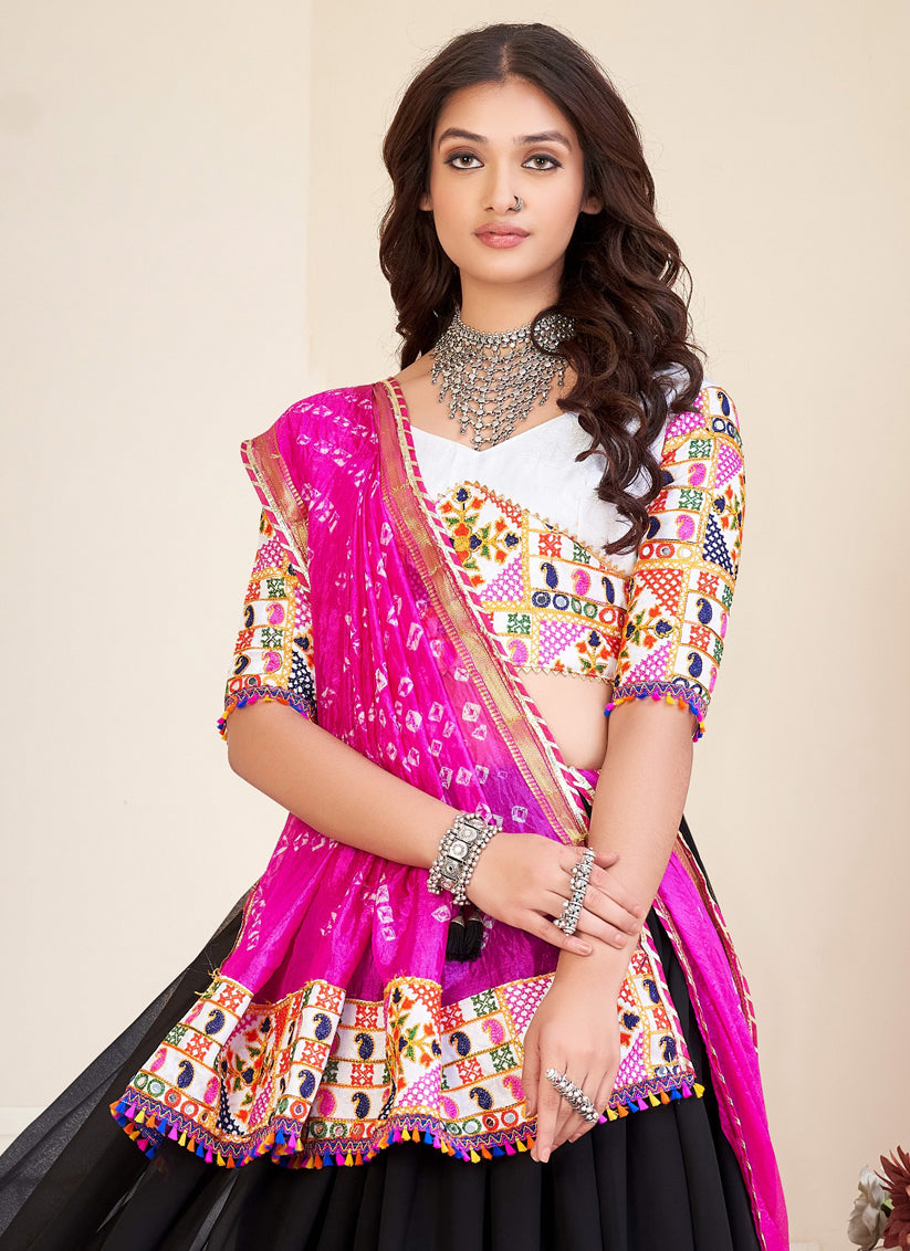 Black Georgette Navratri Special Chaniya Choli