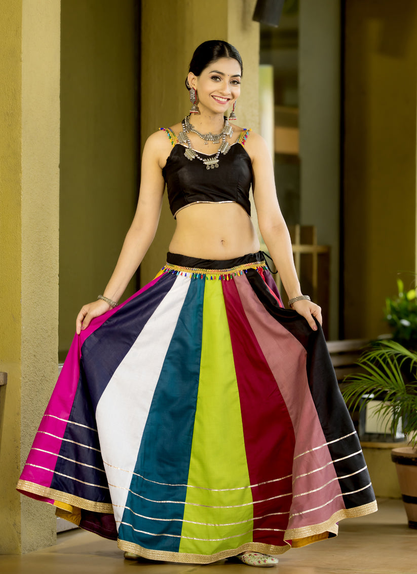 Multicolor Pure Cotton Navratri Special Chaniya Choli