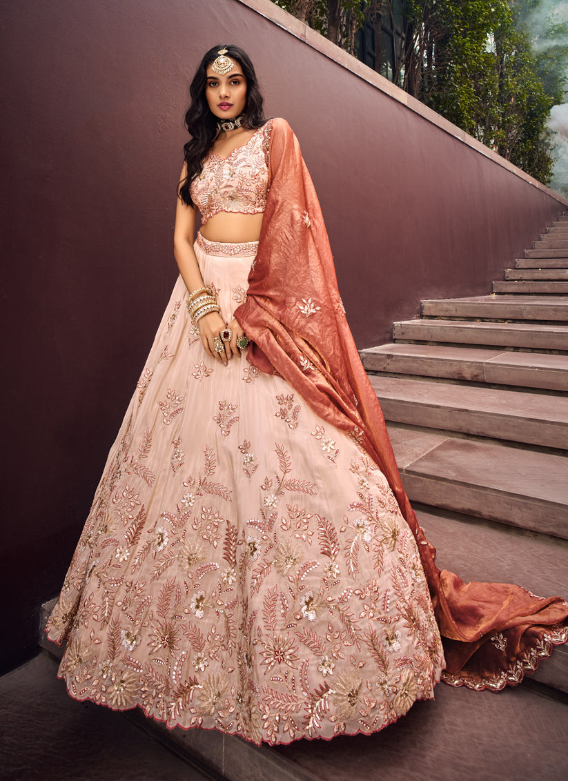 Beige Lehenga Beige Lehenga Choli Lehenga in Beige TDO Australia