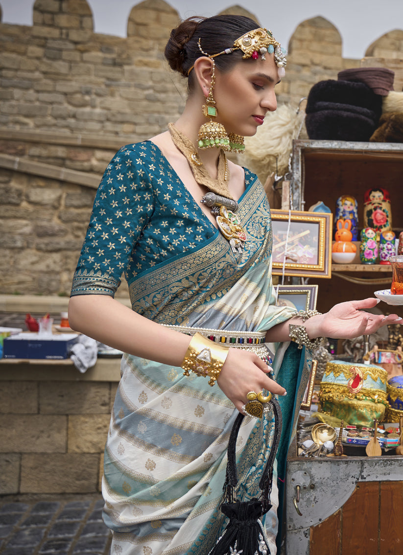 Multicolor Silk Zari Woven Saree