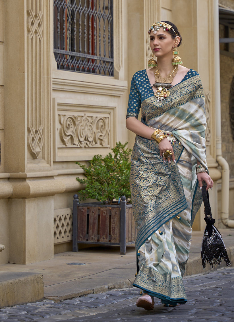 Multicolor Silk Zari Woven Saree