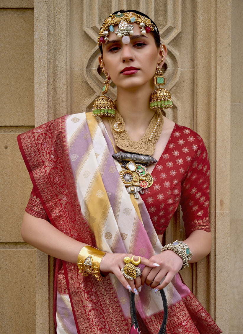 Multicolor Silk Zari Woven Saree